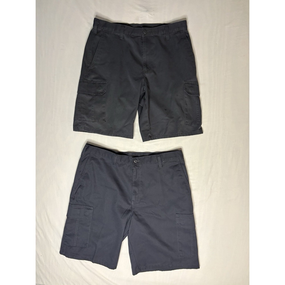 Cintas Comfort Flex Uniform Work Shorts Men's Size 38x10 Dark Gray 370-33 Lot X2